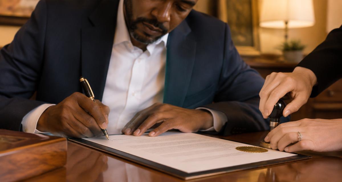 Calculator and documents representing notary fees in New Jersey